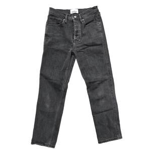 DU/ER Jeans Women's Black Performance Denim High Rise Slim Stretch Ankle 27/26